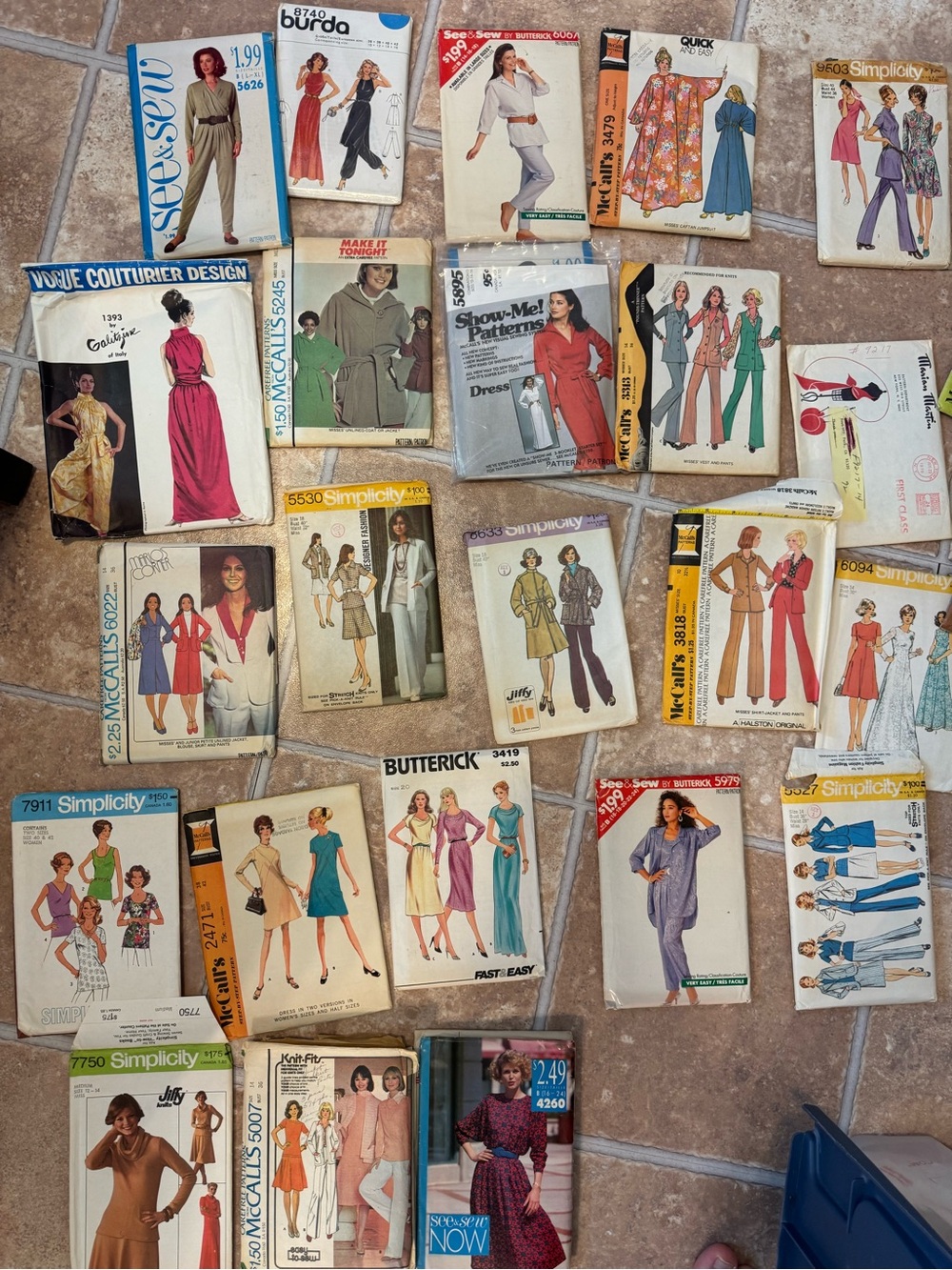 9.2lb 58ct VTG Asst. Sewing Patterns McCalls Butterick Simplicity Avon Cut/Uncut